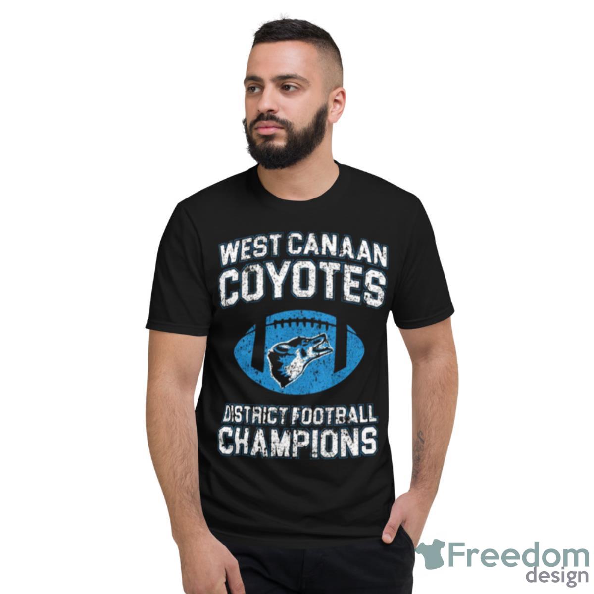 West Canaan Coyotes Football Champions Varsity Blues Shirt - Short Sleeve T-Shirt