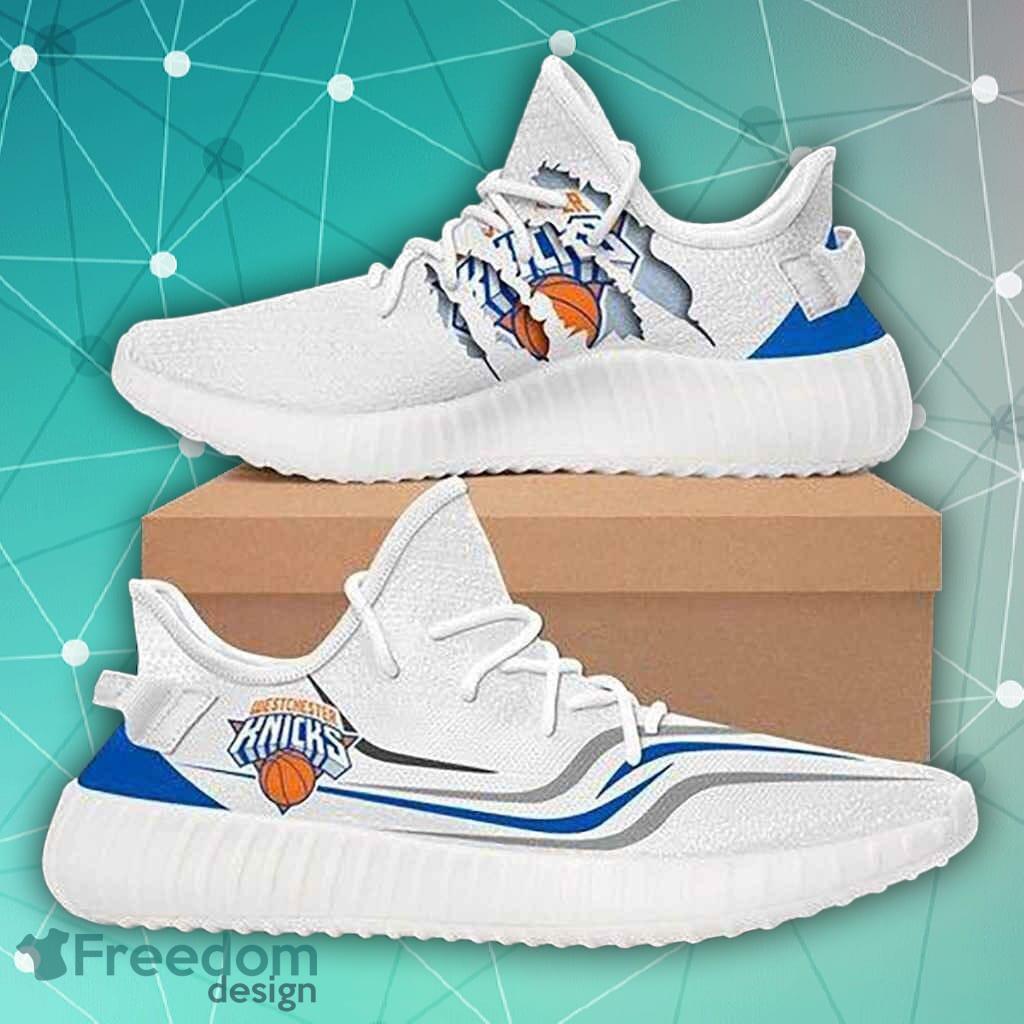 Westchester Knicks NBA Basketball Sport Teams Top Branding Trends Gift For Fans Shoes Yeezy Style 2 Sneakers - Westchester Knicks NBA Basketball Sport Teams Top Branding Trends Custom Perfect Gift For Fans Shoes Yeezy v2 Sneakers_1