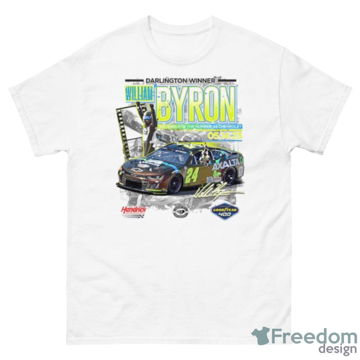 William Byron Checkered Flag Sports 2023 Goodyear 400 Race Winner T Shirt - 500 Men’s Classic Tee Gildan