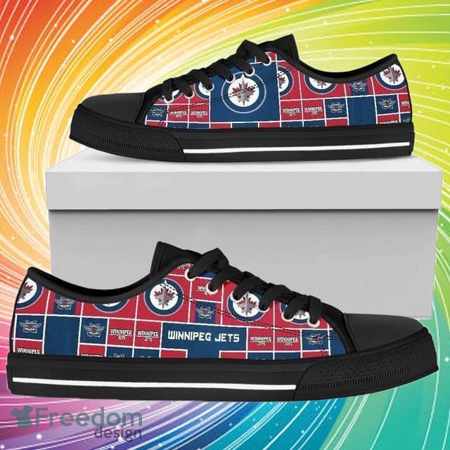 Winnipeg Jets NHL Hockey 4 Low Top Sneakers Low Top Shoes Men And Women For Fans - Winnipeg Jets NHL Hockey 4 Low Top Sneakers Low Top Shoes LT0496_1