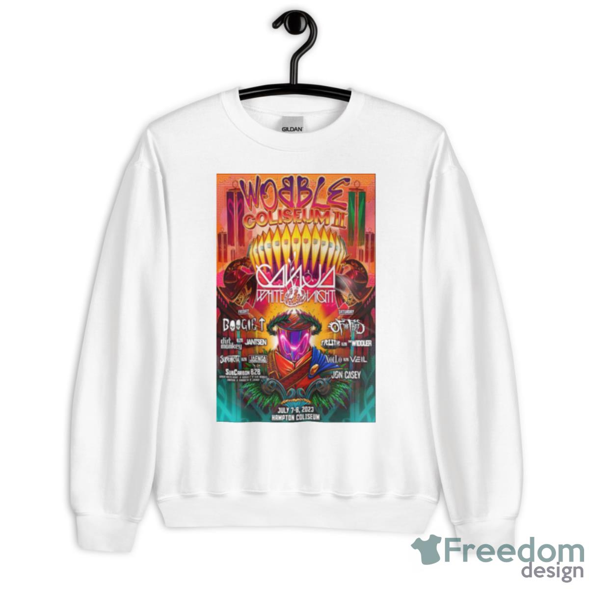 Wobble July 7 And 8 2023 Hampton Coliseum Poster Shirt - Unisex Heavy Blend Crewneck Sweatshirt