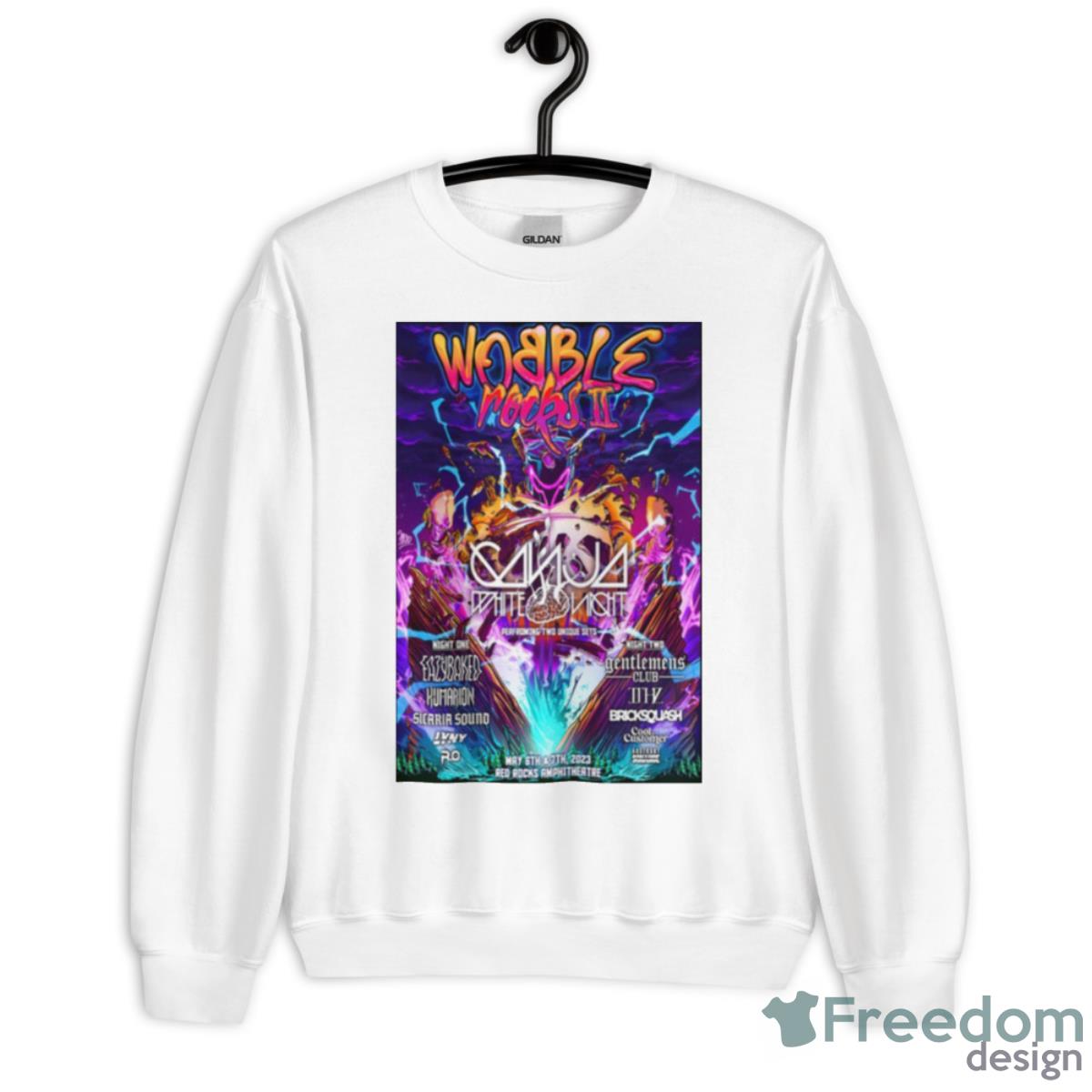 Wobble May 6 And 7 2023 Red Rocks Morrison Colorado Poster Shirt - Unisex Heavy Blend Crewneck Sweatshirt