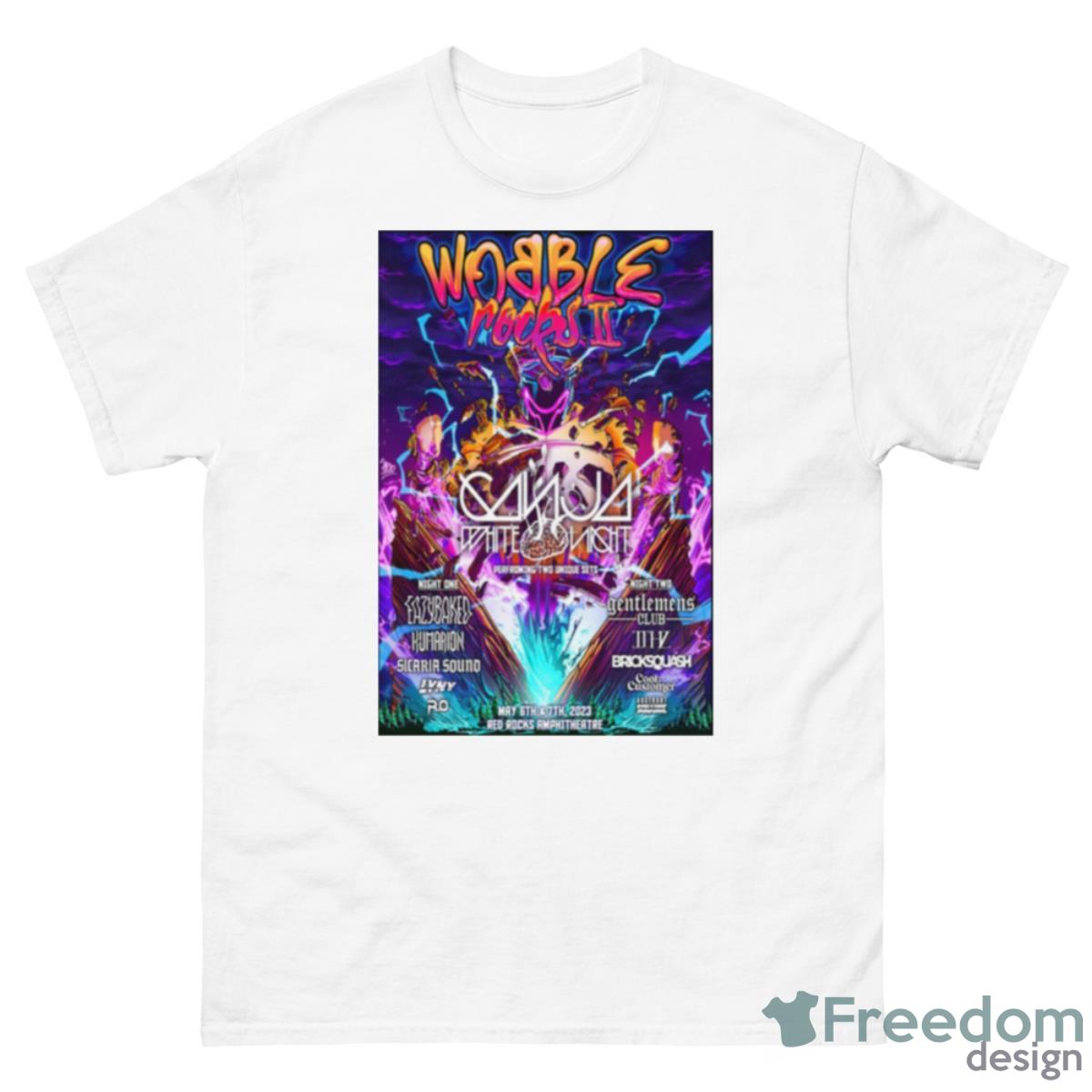 Wobble May 6 And 7 2023 Red Rocks Morrison Colorado Poster Shirt - 500 Men’s Classic Tee Gildan