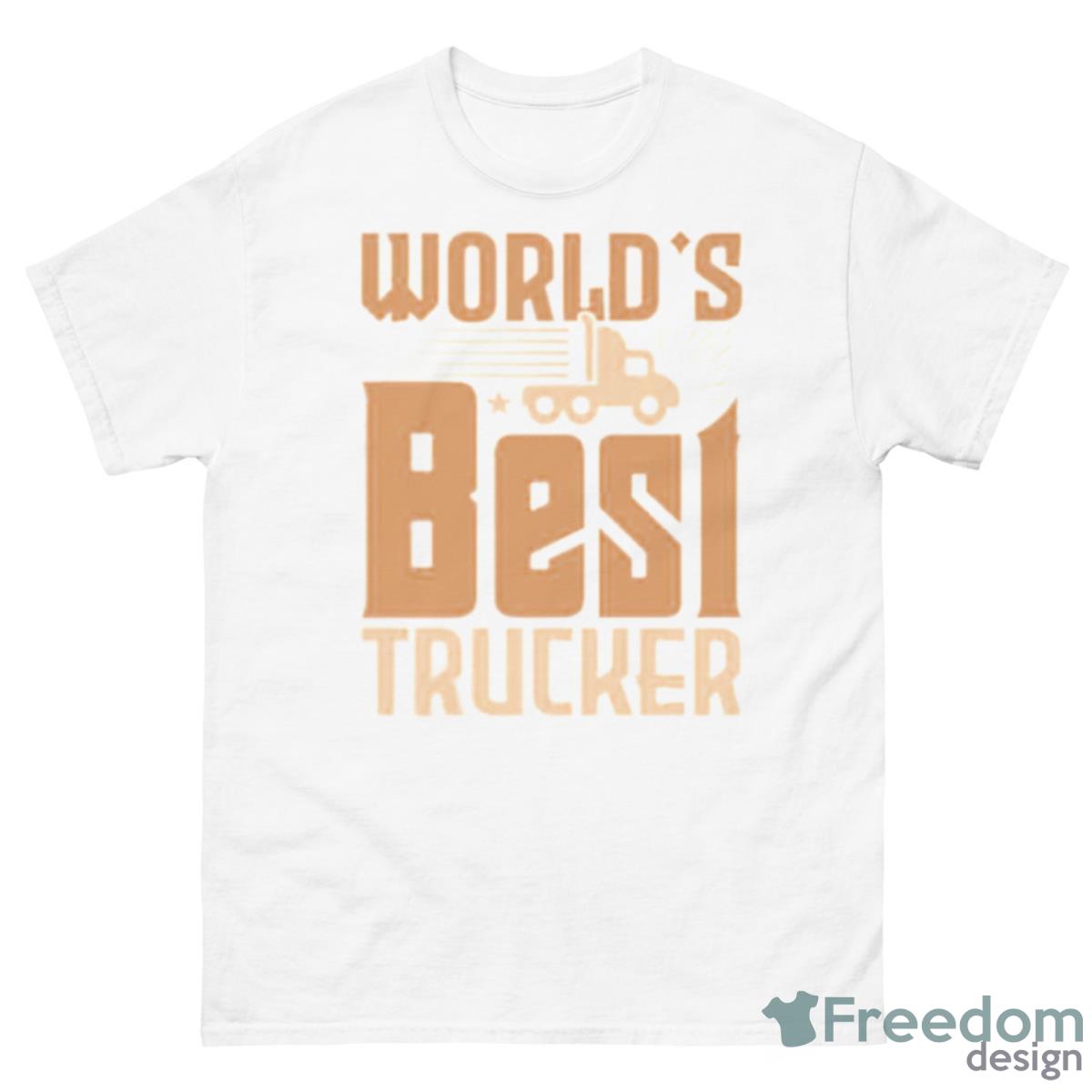 World’s Best Trucker Shirt - 500 Men’s Classic Tee Gildan