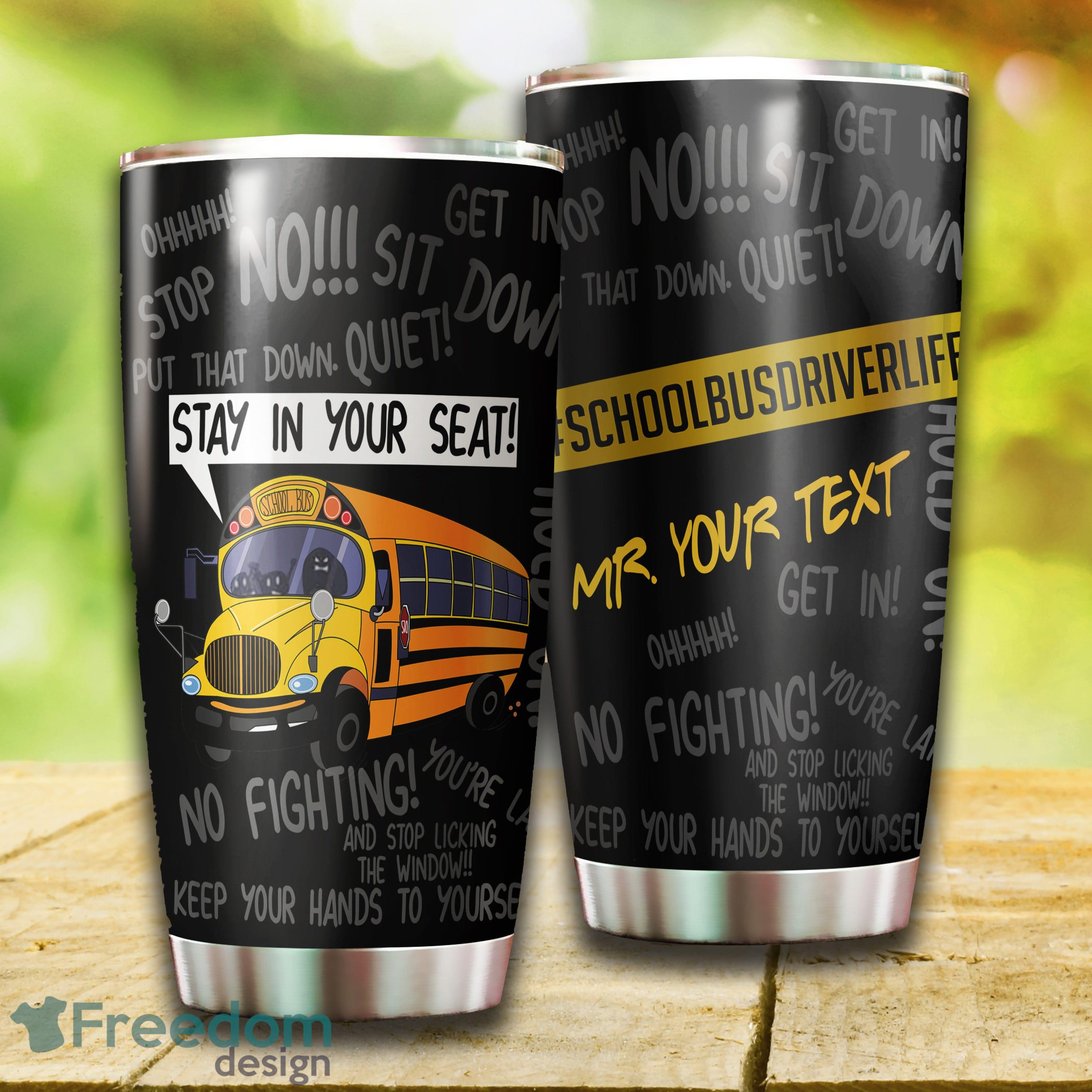Yellow School Bus Stainless Steel Tumbler, Gilf For Kid Unique For Him Custom Name Tumbler Gift - Custom 3D Yellow School Bus Stainless Steel Tumbler, Gilf For Kid - Unique Tumbler - Birthday Gift - Gift For Him - Custom Name Tumbler Gift_1