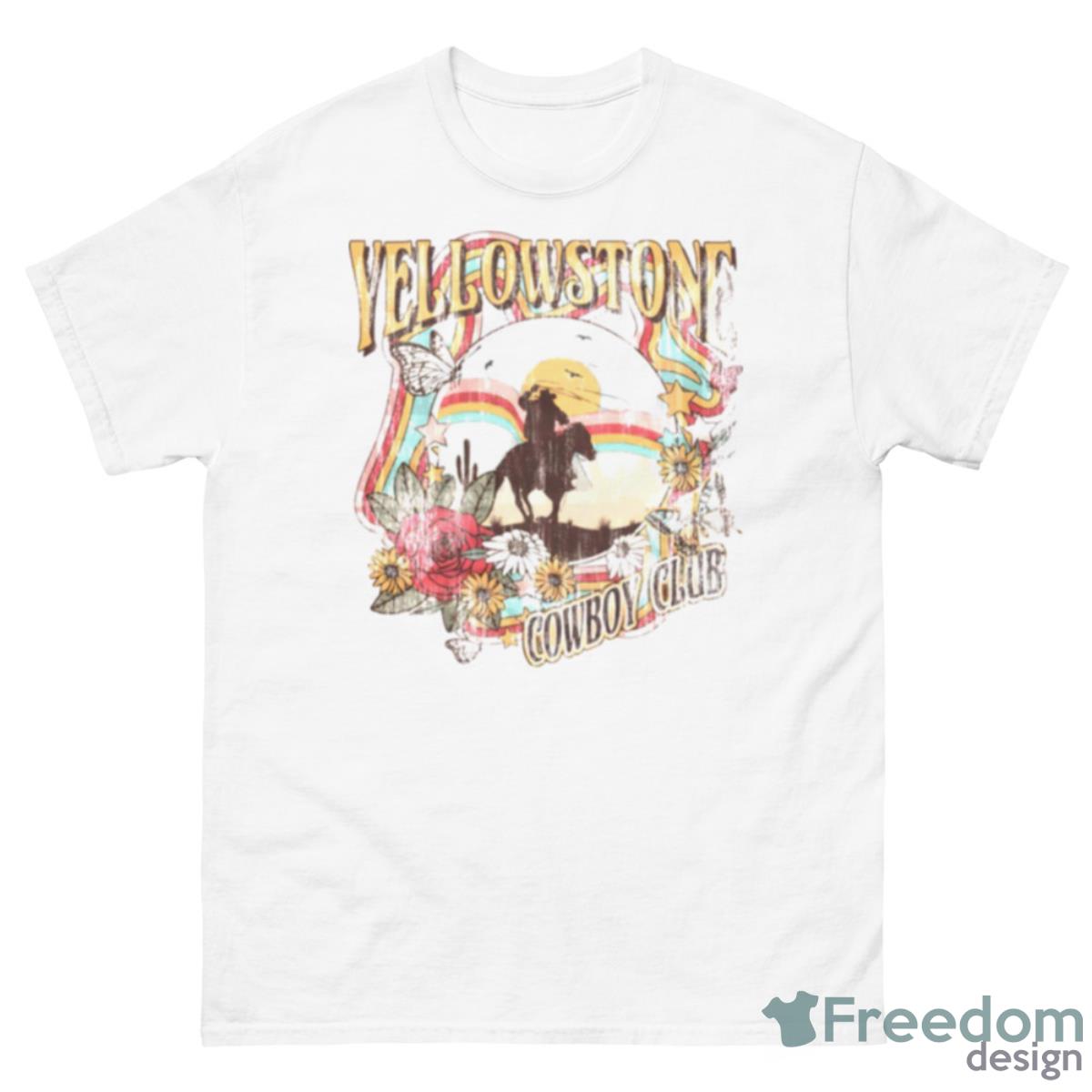 Yellowstone Cowboy Club Flowers And Butterflies Shirt - 500 Men’s Classic Tee Gildan