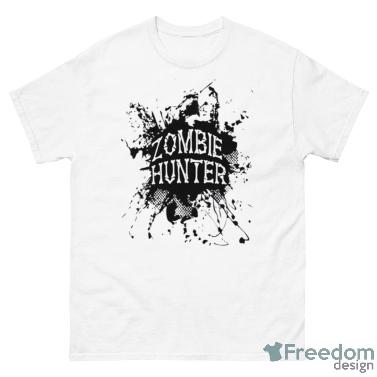 Zombie Hunter Black Grunge Shirt - 500 Men’s Classic Tee Gildan