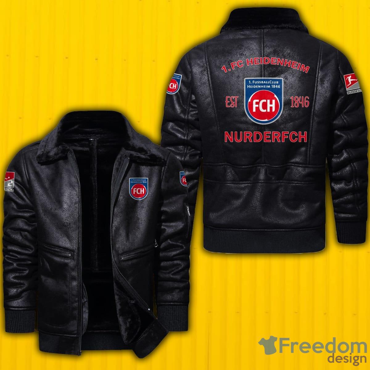 1 FC Heidenheim Logo Bundesliga Brown Black Leather Jacket - 1 FC Heidenheim Logo Bundesliga_1 1 FC Heidenheim Logo Bundesliga Brown Black Leather Jacket - 1 FC Heidenheim Logo Bundesliga_1
