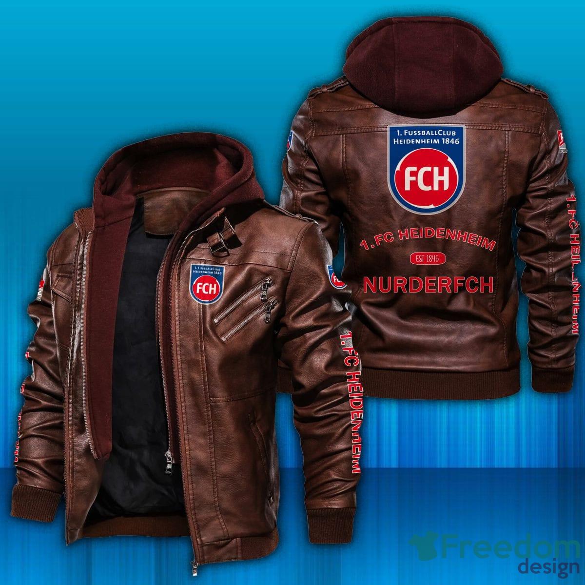 1 FC Heidenheim Logo Bundesliga Leather Jacket For Men And Women - 1. FC Heidenheim WINC1463 Leather Jacket_2