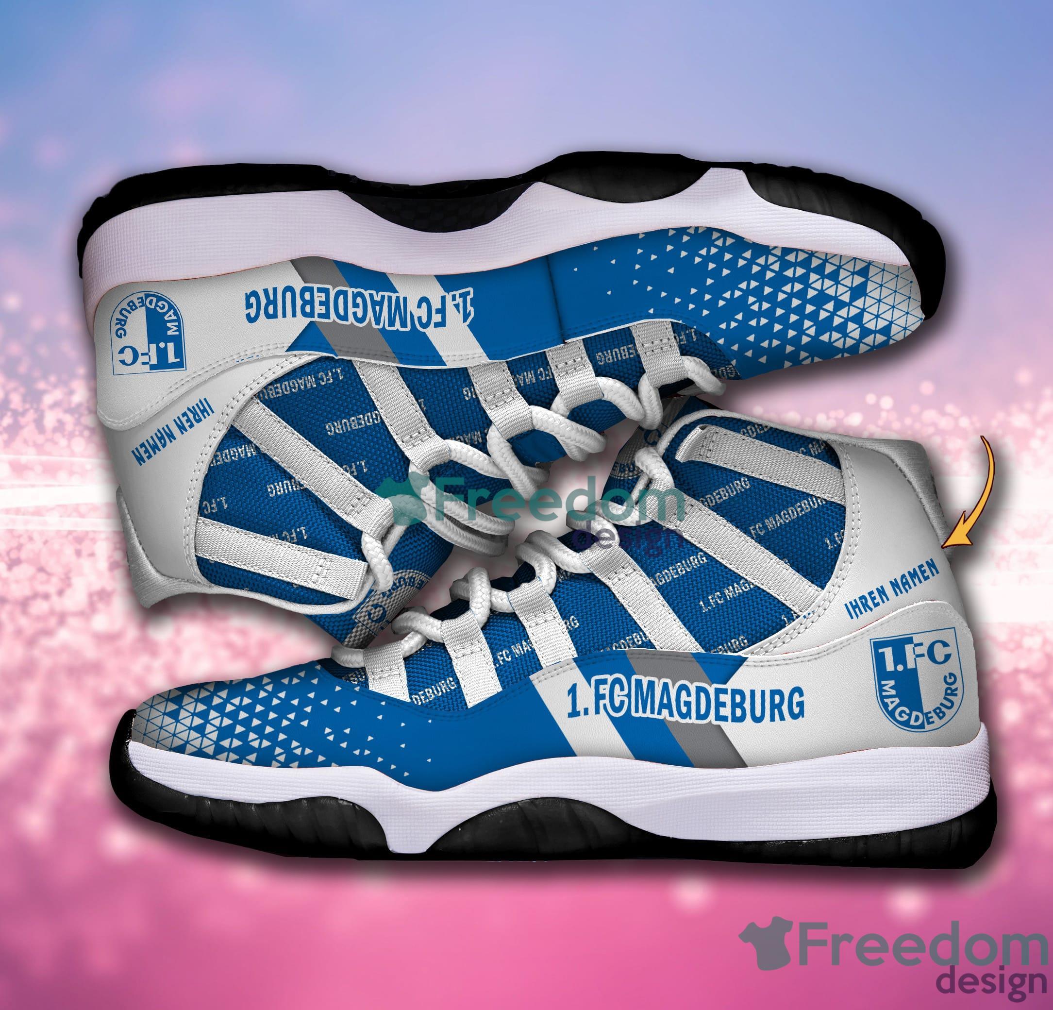 1. FC Magdeburg Bundesliga Logo Custom Name Air Jordan 11 Sneakers - 1. FC Magdeburg_4
