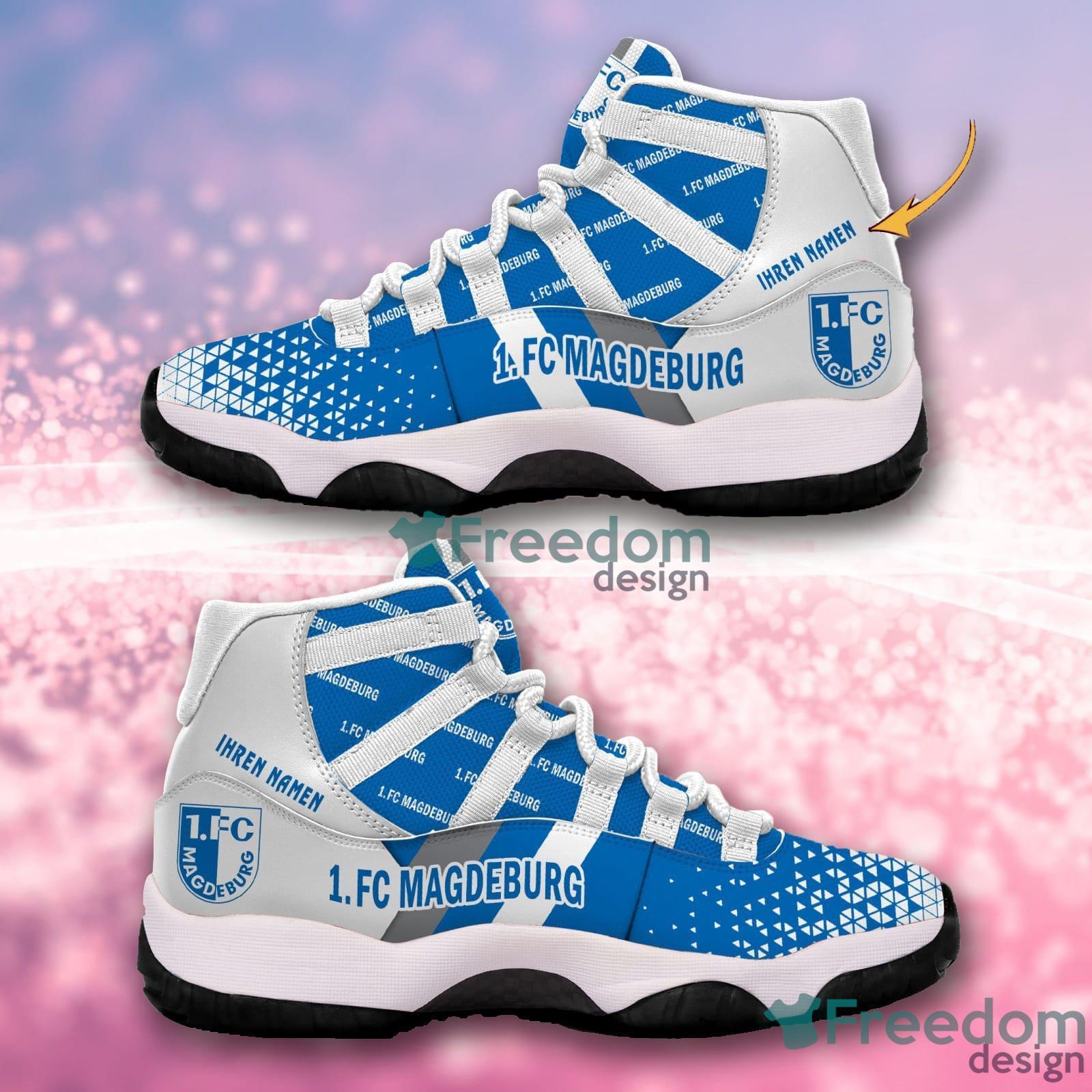 1. FC Magdeburg Bundesliga Logo Custom Name Air Jordan 11 Sneakers - 1. FC Magdeburg_1