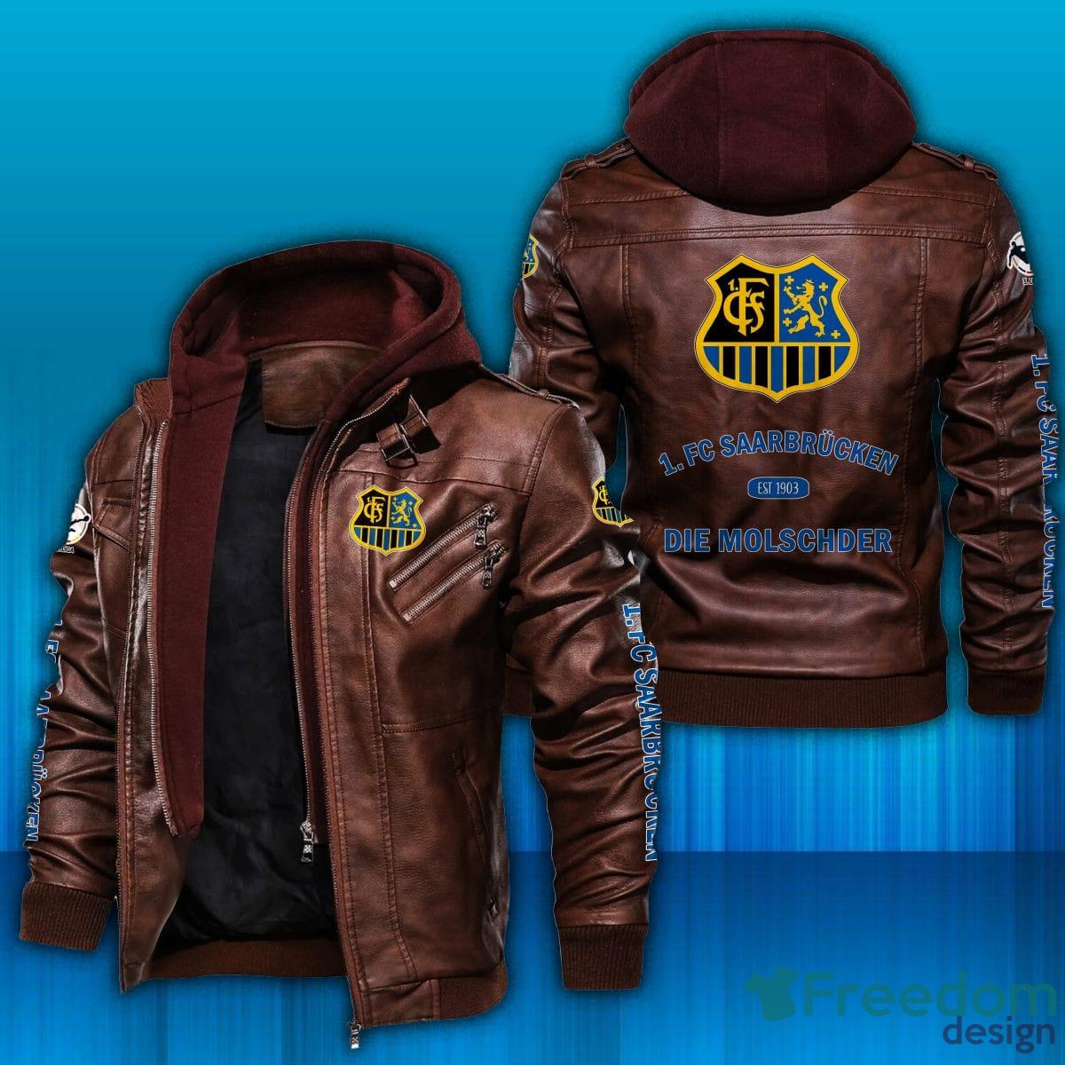 1 FC Saarbrucken Logo Bundesliga Leather Jacket For Men And Women - 1. FC Saarbrucken WINC1481 Leather Jacket_2