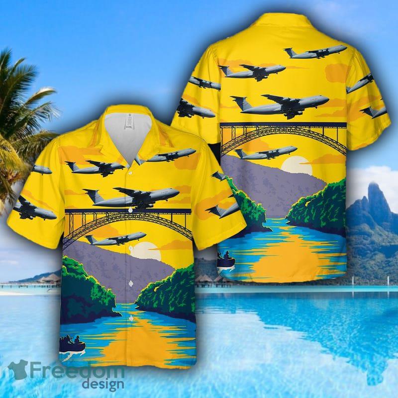 167th Airlift Squadron C-5 Galaxy West Virginia Air National Guard Hawaiian Shirt - 167th Airlift Squadron C-5 Galaxy West Virginia Air National Guard Hawaiian Shirt