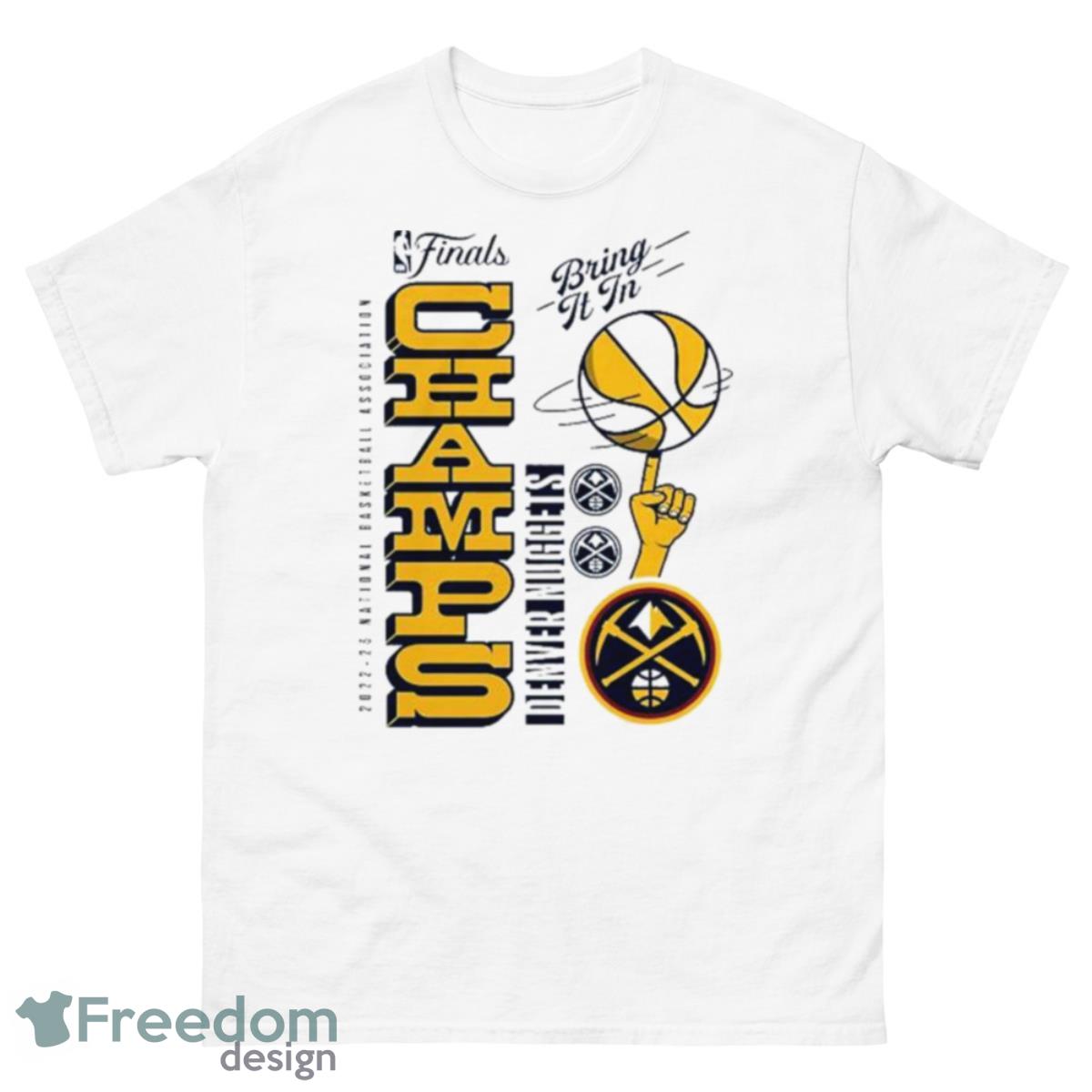 2022 2023 National Basketball Association Champs Denver Nuggets T Shirt - 500 Men’s Classic Tee Gildan