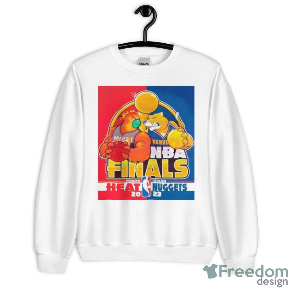 2023 NBA Finals Miami Heat vs Denver Nuggets Mascot Shirt - 18000 Unisex Heavy Blend Crewneck Sweatshirt