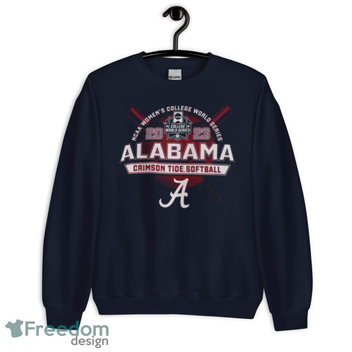 2023 NCAA Division II Baseball Championship Alabama Crimson Tide Softball Shirt - Unisex Crewneck Sweatshirt-1