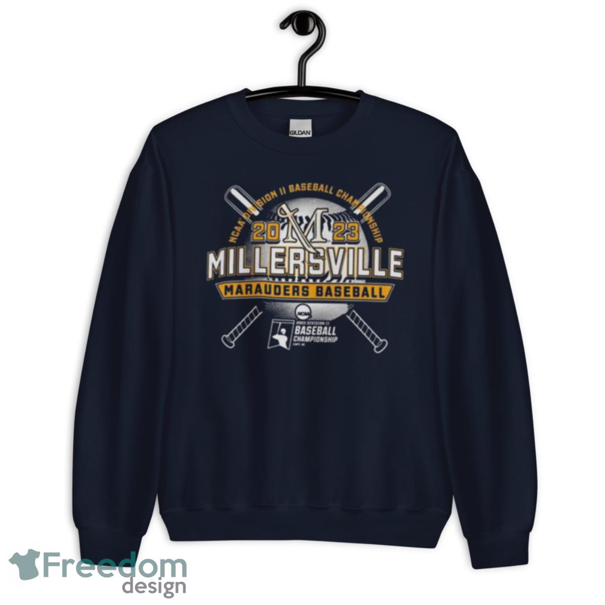 2023 NCAA Division II Baseball Championship Millersville Marauders Baseball Shirt - Unisex Crewneck Sweatshirt-1