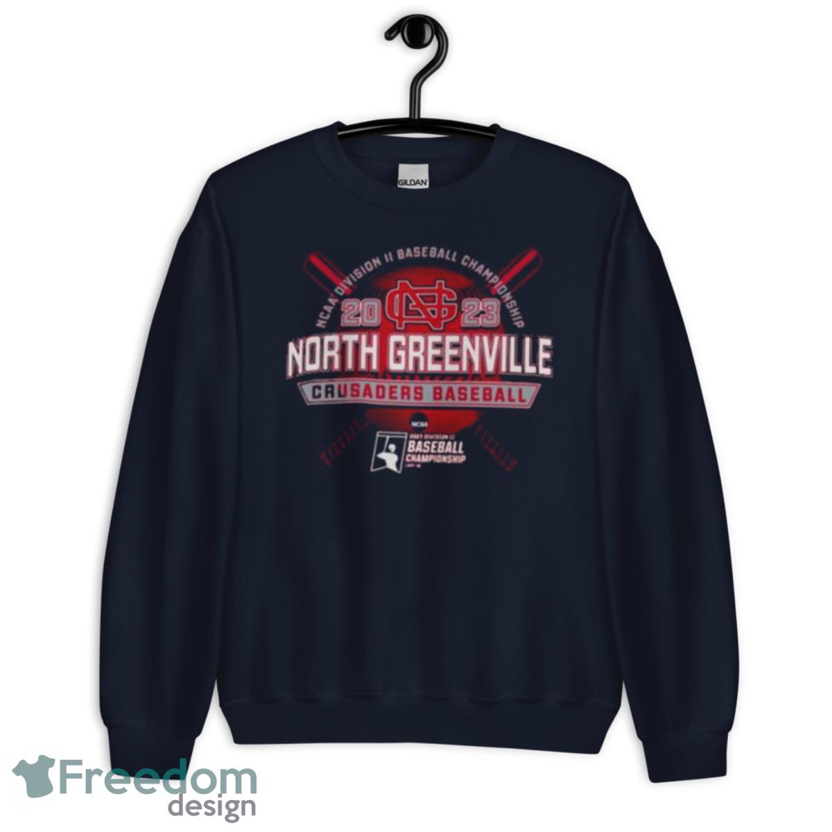 2023 NCAA Division II Baseball Championship North Greenville Crusaders Baseball Shirt - Unisex Crewneck Sweatshirt-1