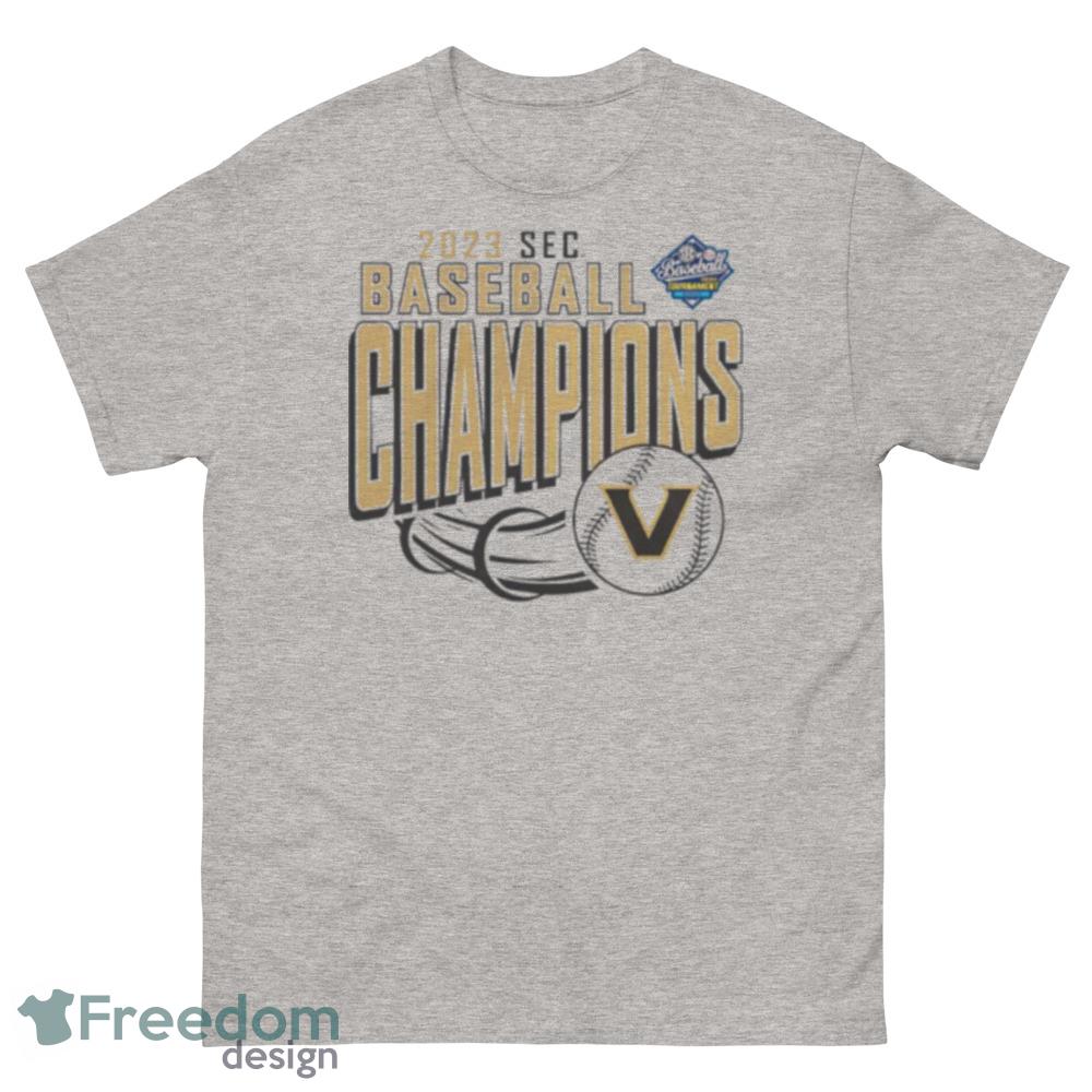 2023 SEC Baseball Champions Vanderbilt Commodores Shirt - 500 Men’s Classic Tee Gildan