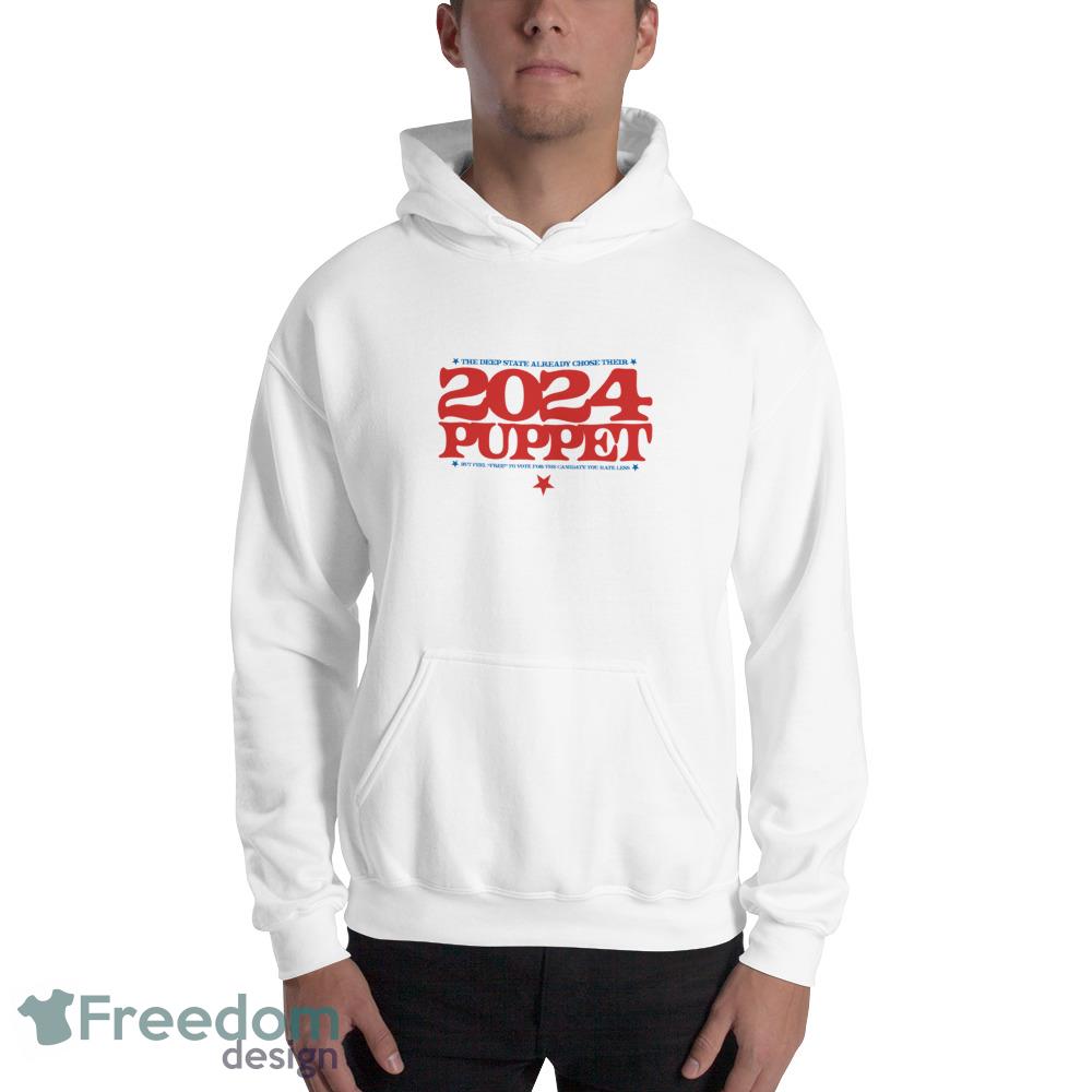 2024 Puppet Funny White T Shirt - 18500 Unisex Heavy Blend Hooded Sweatshirt