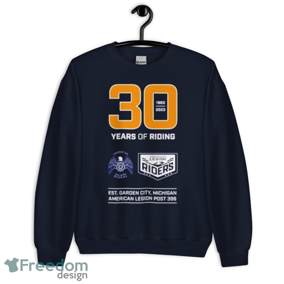 30 Years Of Riding American Legion Riders Shirt - Unisex Crewneck Sweatshirt-1