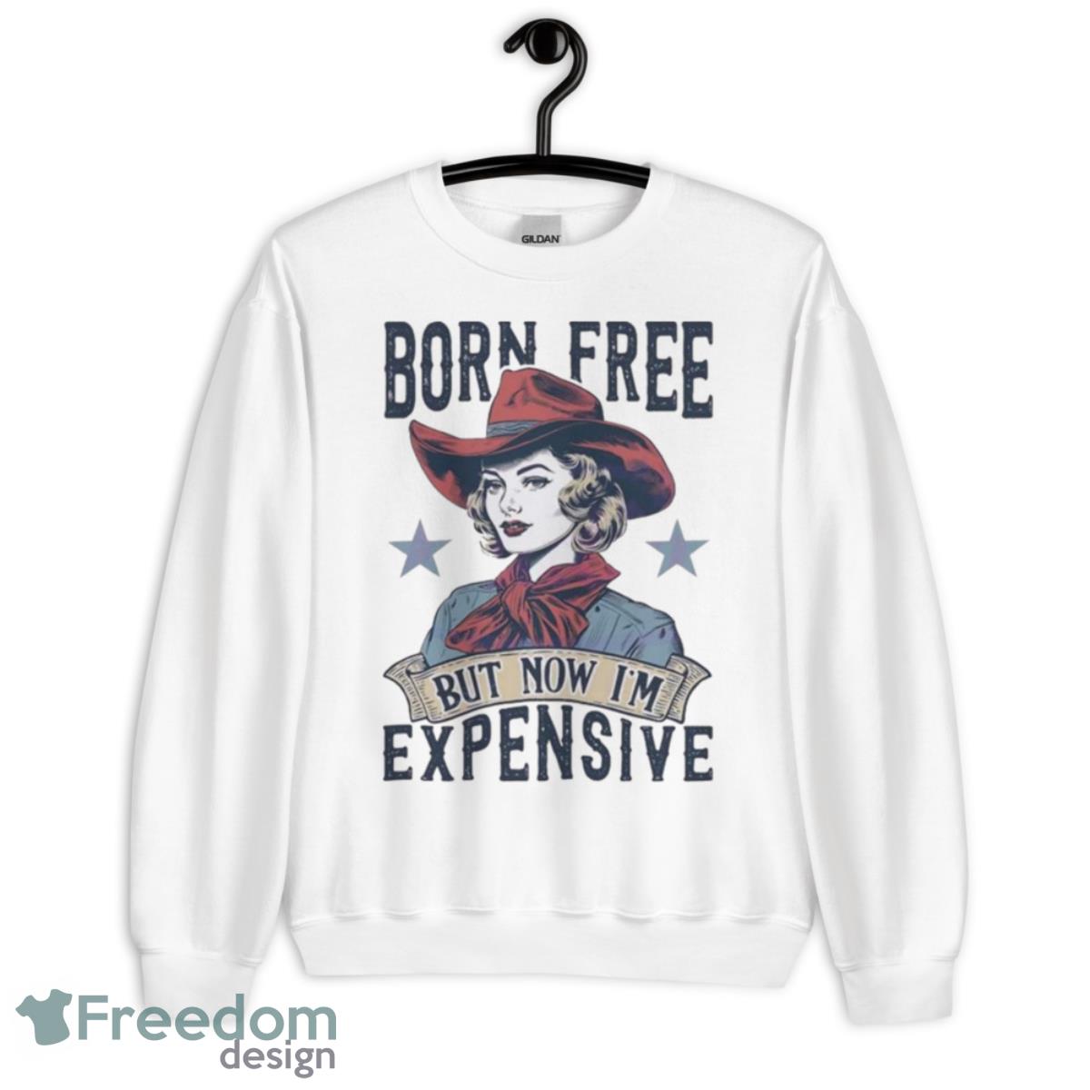 4th Of July Born Free But Now Im Expensive Retro Shirt - Unisex Heavy Blend Crewneck Sweatshirt