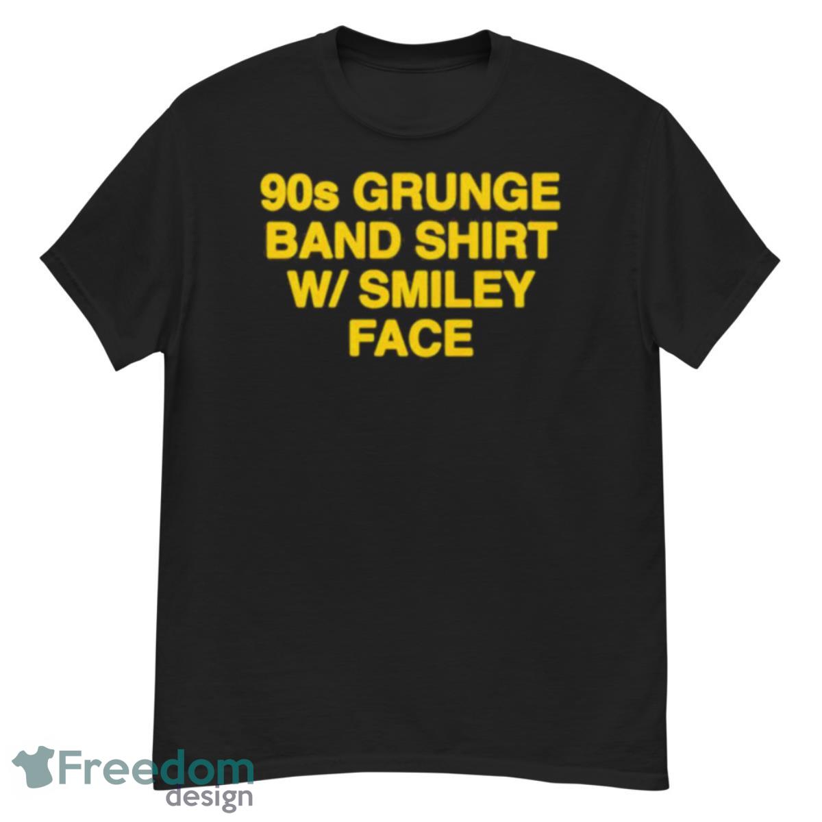 90s Grunge Band Shirt W Smiley Face Shirt - G500 Men’s Classic T-Shirt