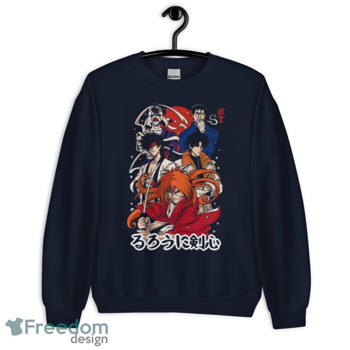 90s Rurouni Kenshin Retro Vintage Anime Art Shirt - Unisex Crewneck Sweatshirt-1