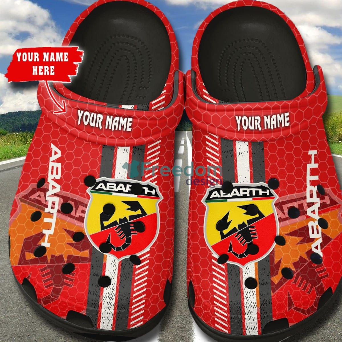 Abarth W Car And Motorcycles Logo Clog Shoes Custom Name - Abarth  _2