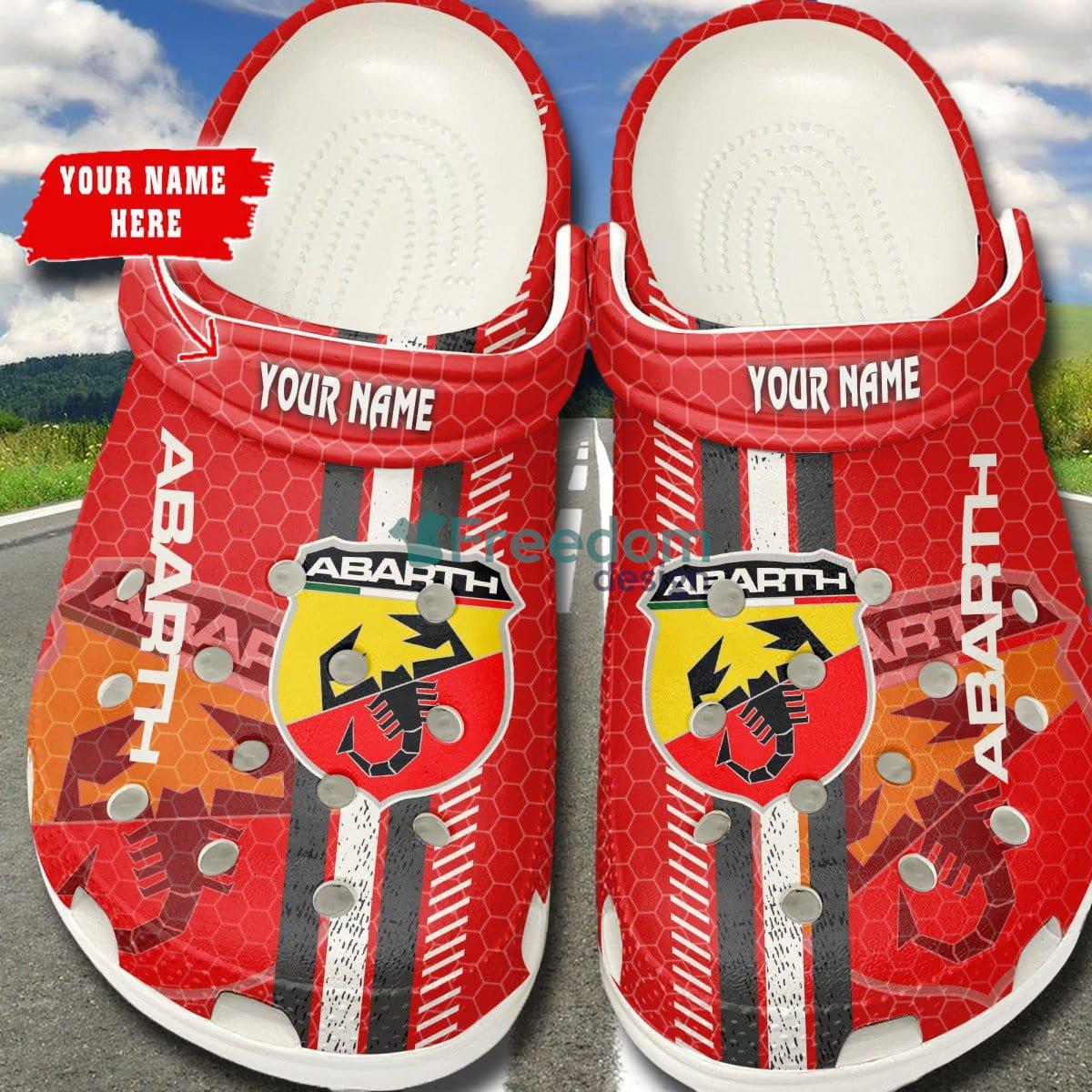 Abarth W Car And Motorcycles Logo Clog Shoes Custom Name - Abarth  _1