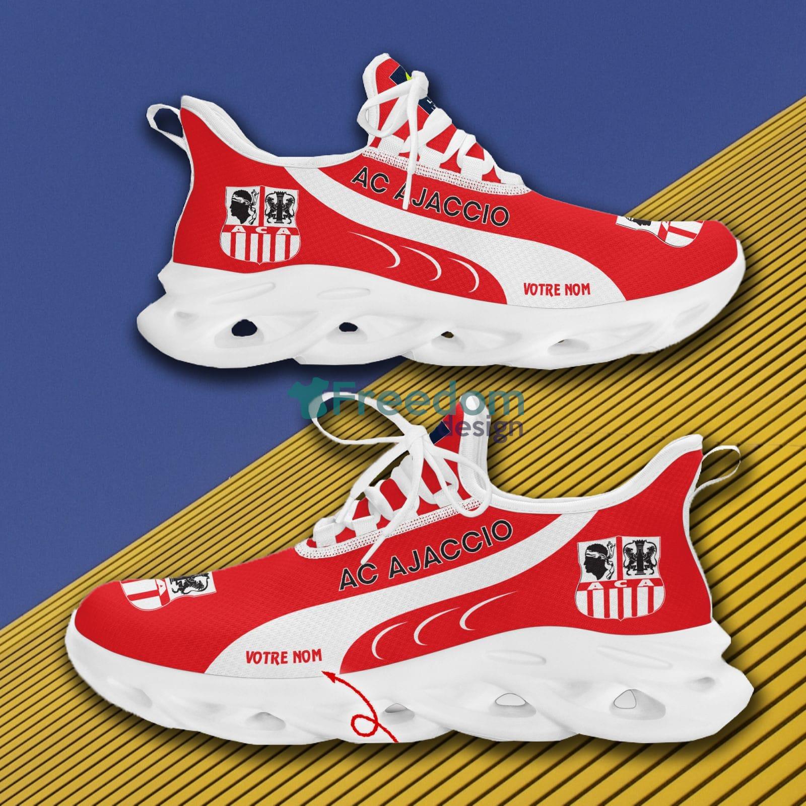 AC Ajaccio Running Sneakers Custom Name Ligue 1 And Ligue 2 Max Soul Shoes - AC Ajaccio_4