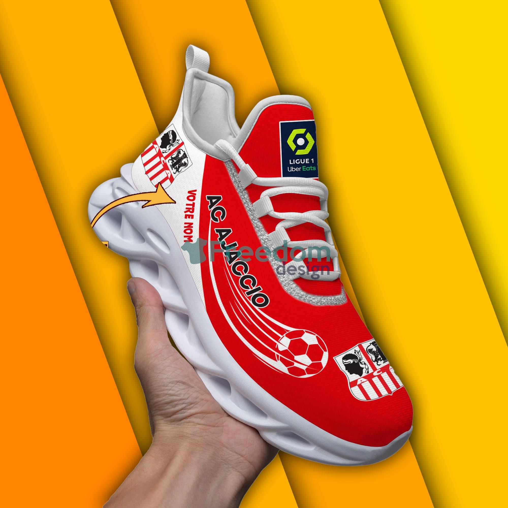 AC Ajaccio Sport Shoes Ligue 1 And Ligue 2 Custom Name Max Soul Sneakers - AC Ajaccio_1