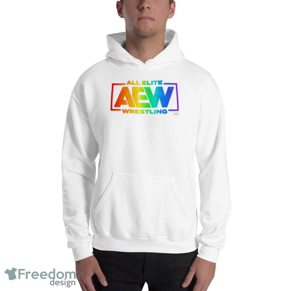 AEW Pride 2023 wrestling Graphics T Shirt image AEW Pride 2023 wrestling Graphics T Shirt - 18500 Unisex Heavy Blend Hooded Sweatshirt