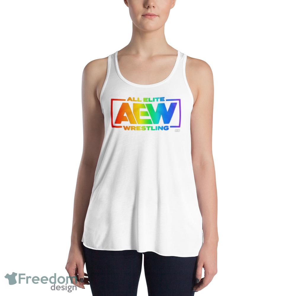 AEW Pride 2023 wrestling Graphics T Shirt - 8800 Womens Flowy Racerback Tank AEW Pride 2023 wrestling Graphics T Shirt - 8800 Womens Flowy Racerback Tank
