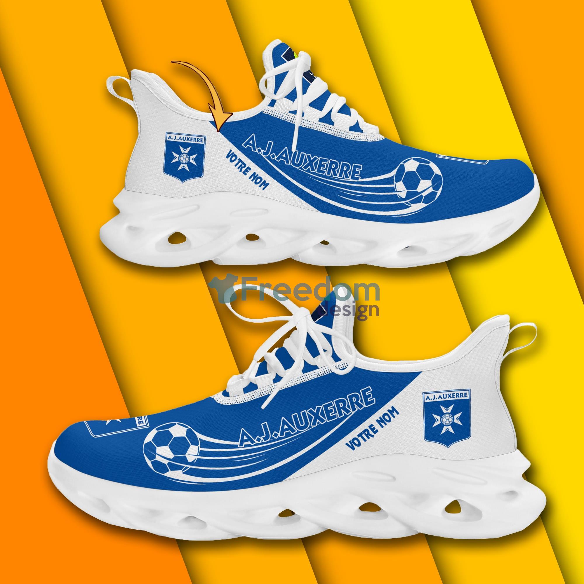 AJ Auxerre Sport Shoes Ligue 1 And Ligue 2 Custom Name Max Soul Sneakers - AJ Auxerre_4 AJ Auxerre Sport Shoes Ligue 1 And Ligue 2 Custom Name Max Soul Sneakers - AJ Auxerre_4