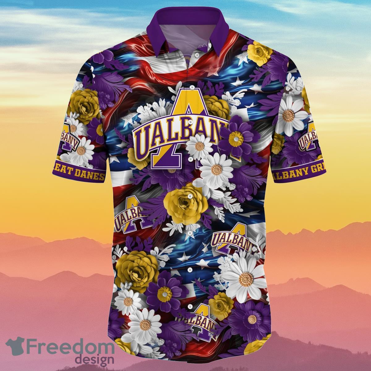 Albany Great Danes NCAA3 Hawaiian Shirt Independence Day Special Gift For Men And Women Fans Product Photo 2