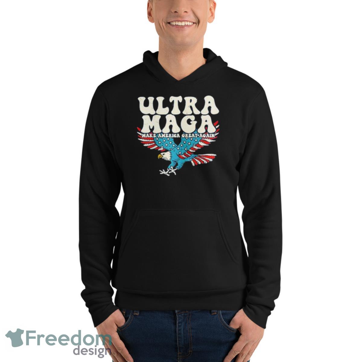 Alina Habba Ultra Maga Make America Great Again Eagles Shirt image Alina Habba Ultra Maga Make America Great Again Eagles Shirt - Unisex Fleece Pullover Hoodie