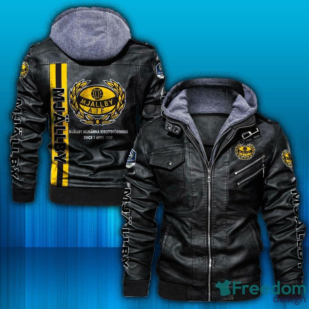 Allsvenskan Mjallby AIF Design 1 Leather Jacket For Men And Women - Allsvenskan Mjallby AIF Leather Jacket_1 Allsvenskan Mjallby AIF Design 1 Leather Jacket For Men And Women - Allsvenskan Mjallby AIF Leather Jacket_1