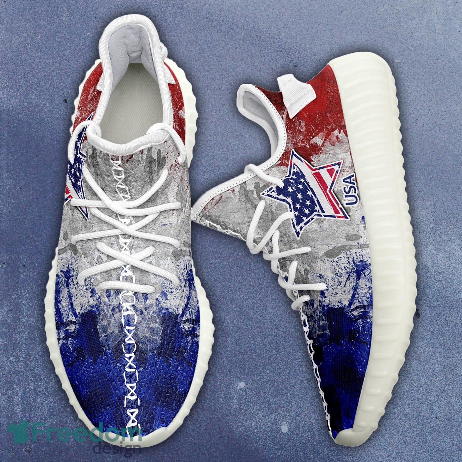 America Flag Yeezy Sneakers Sport Shoes Style 12 Gift For Men And Women - Customize America Flag Full Print New Yeezy Sneakers Men Women Sport Shoes YZ190901106_2