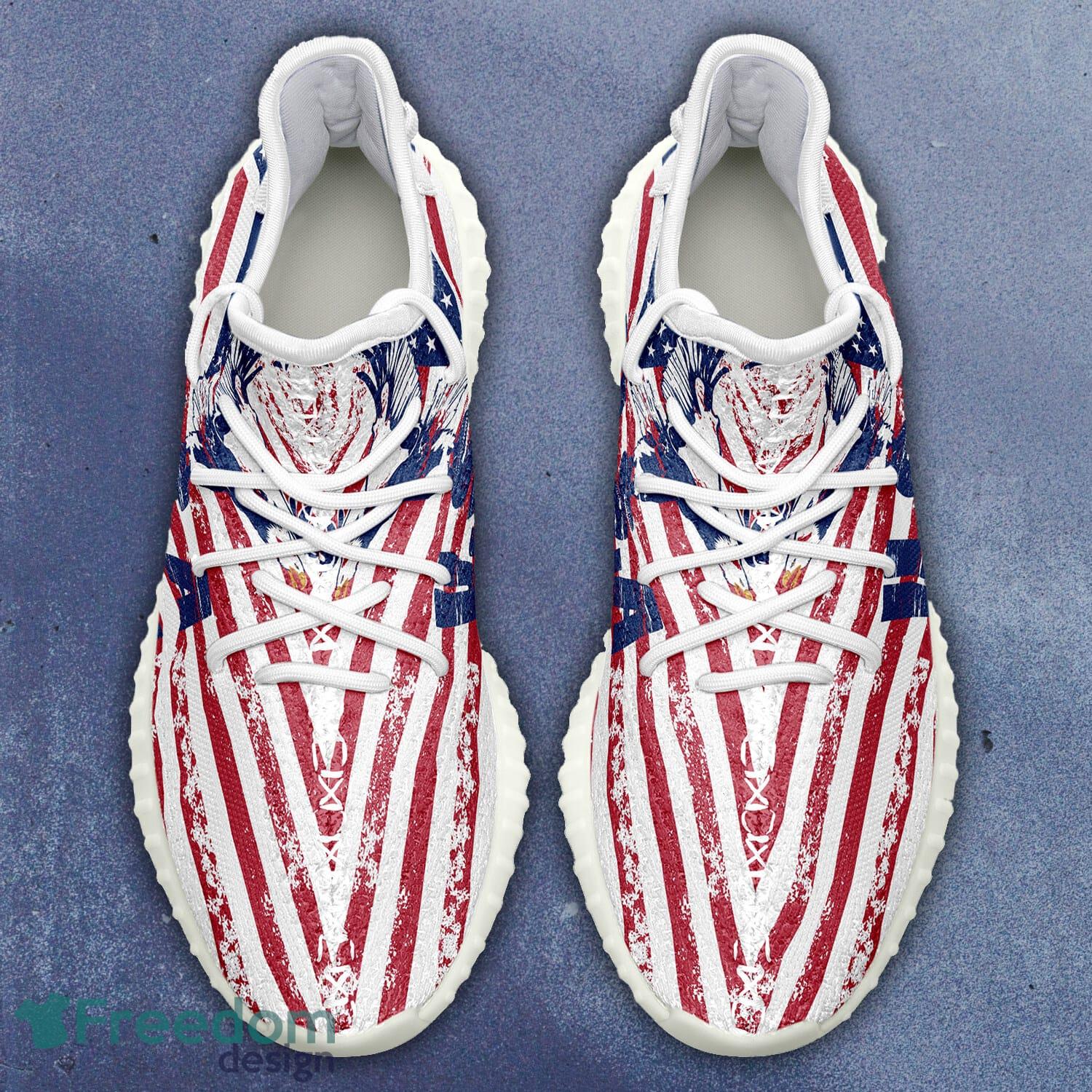 America Flag Yeezy Sneakers Sport Shoes Style 2 Gift For Men And Women - Customize America Flag Full Print New Yeezy Sneakers Men Women Sport Shoes YZ190901112_2
