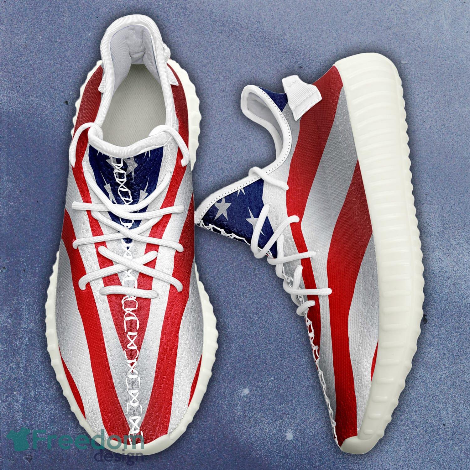 America Flag Yeezy Sneakers Sport Shoes Style 9 Gift For Men And Women - Customize America Flag Full Print New Yeezy Sneakers Men Women Sport Shoes YZ190901109_2
