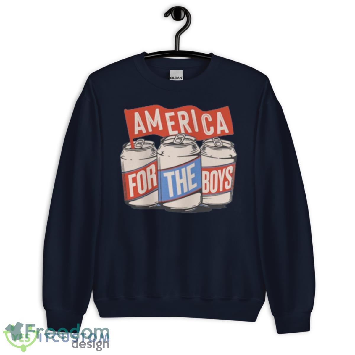 America For The Boys Beer Shirt - Unisex Crewneck Sweatshirt-1