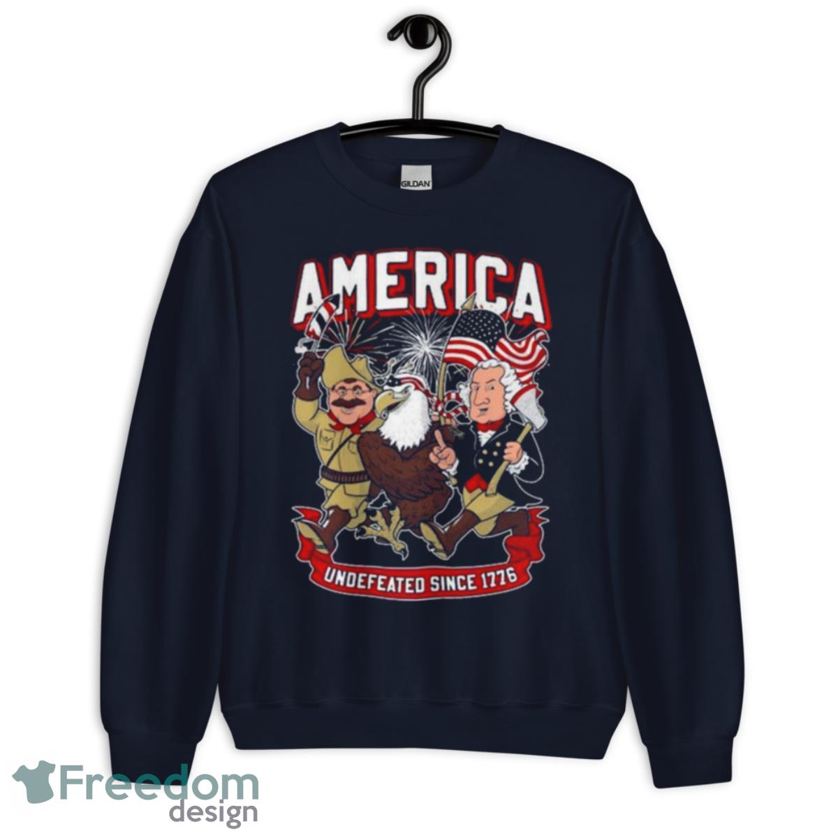 America Undefeated Since 1775 Shirt - Unisex Crewneck Sweatshirt-1