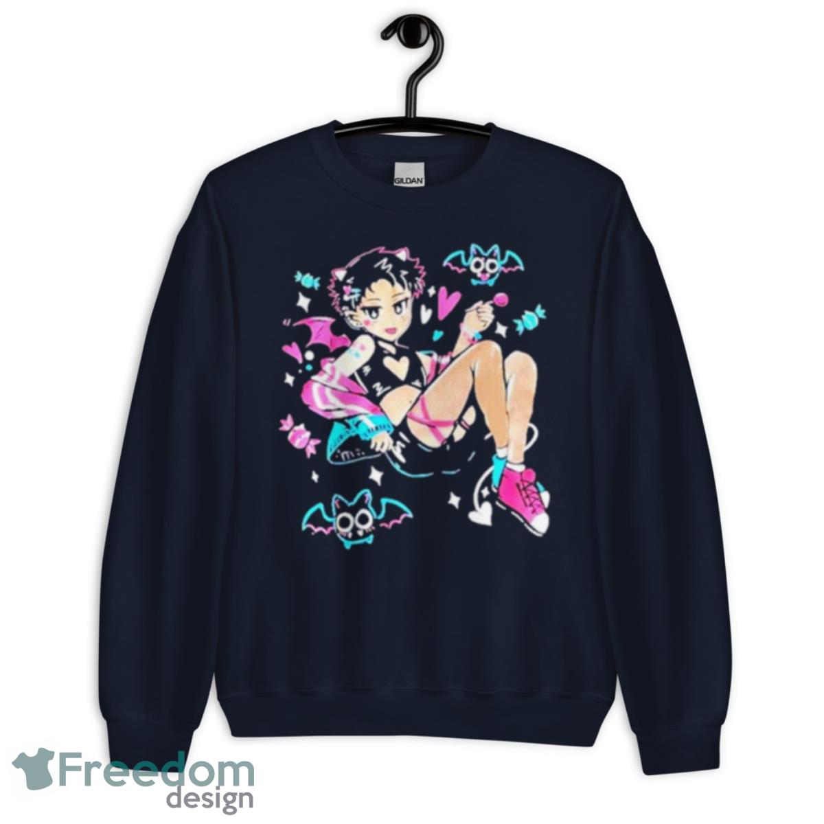 Anime Femboy Bat Boy Shirt - Unisex Crewneck Sweatshirt-1