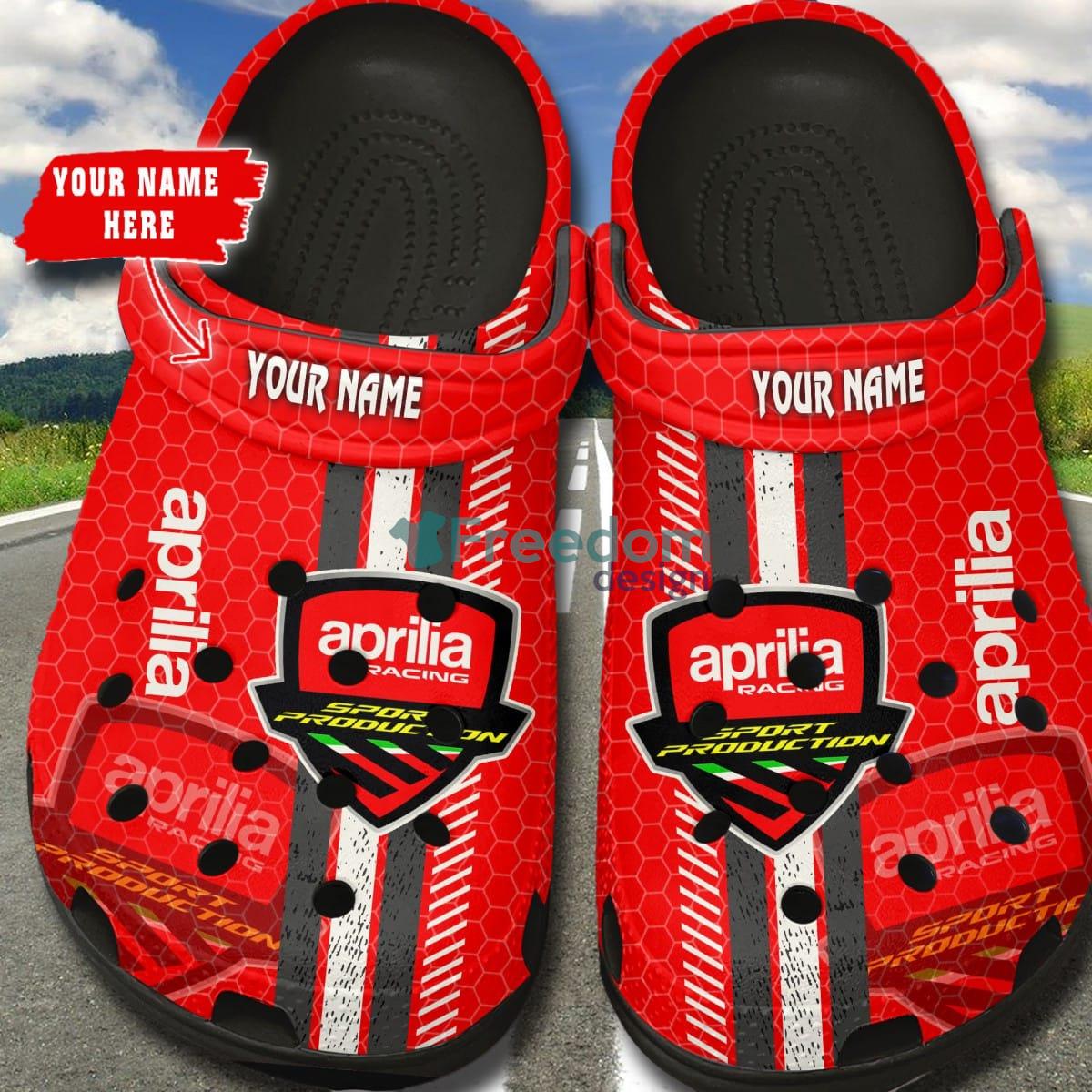 Aprilia W Car And Motorcycles Logo Clog Shoes Custom Name - Aprilia _2