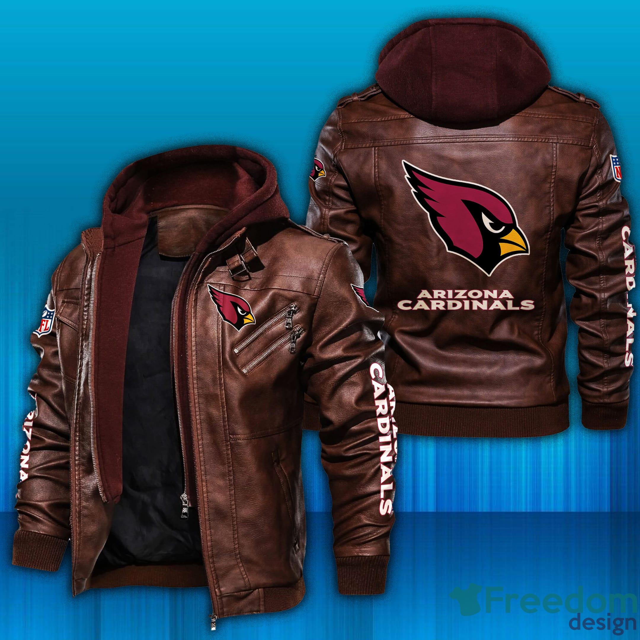 Arizona Cardinals Logo NFL Leather Jacket For Men And Women - Arizona Cardinals WINC1856 Leather Jacket_2