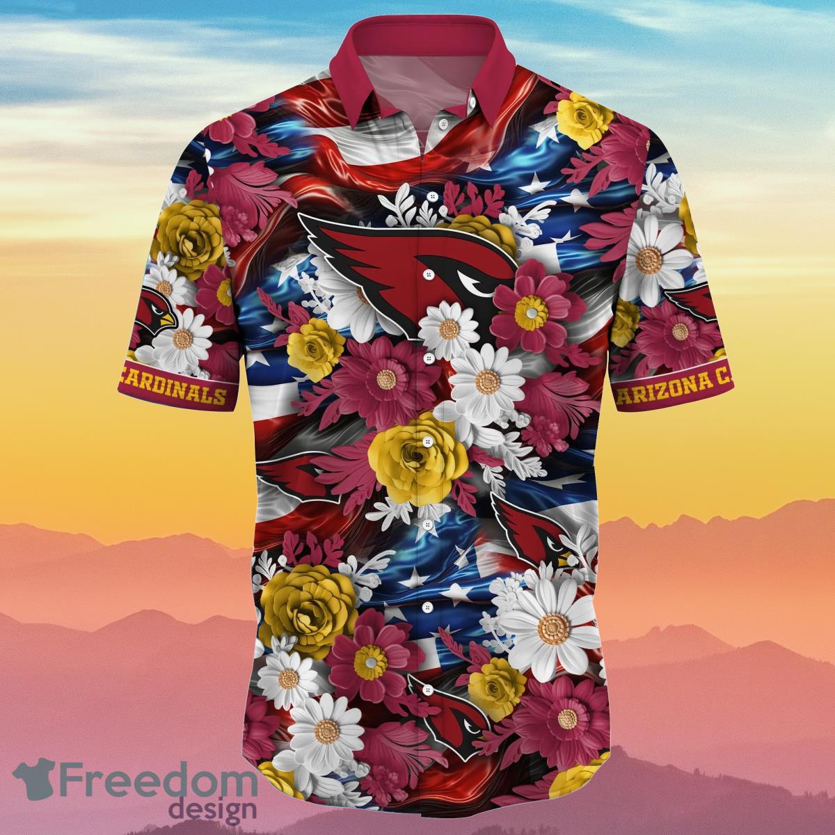 Arizona Cardinals NFL Hawaiian Shirt For 4th Of July Independence Day  Special Gift For Real Fans - Freedomdesign