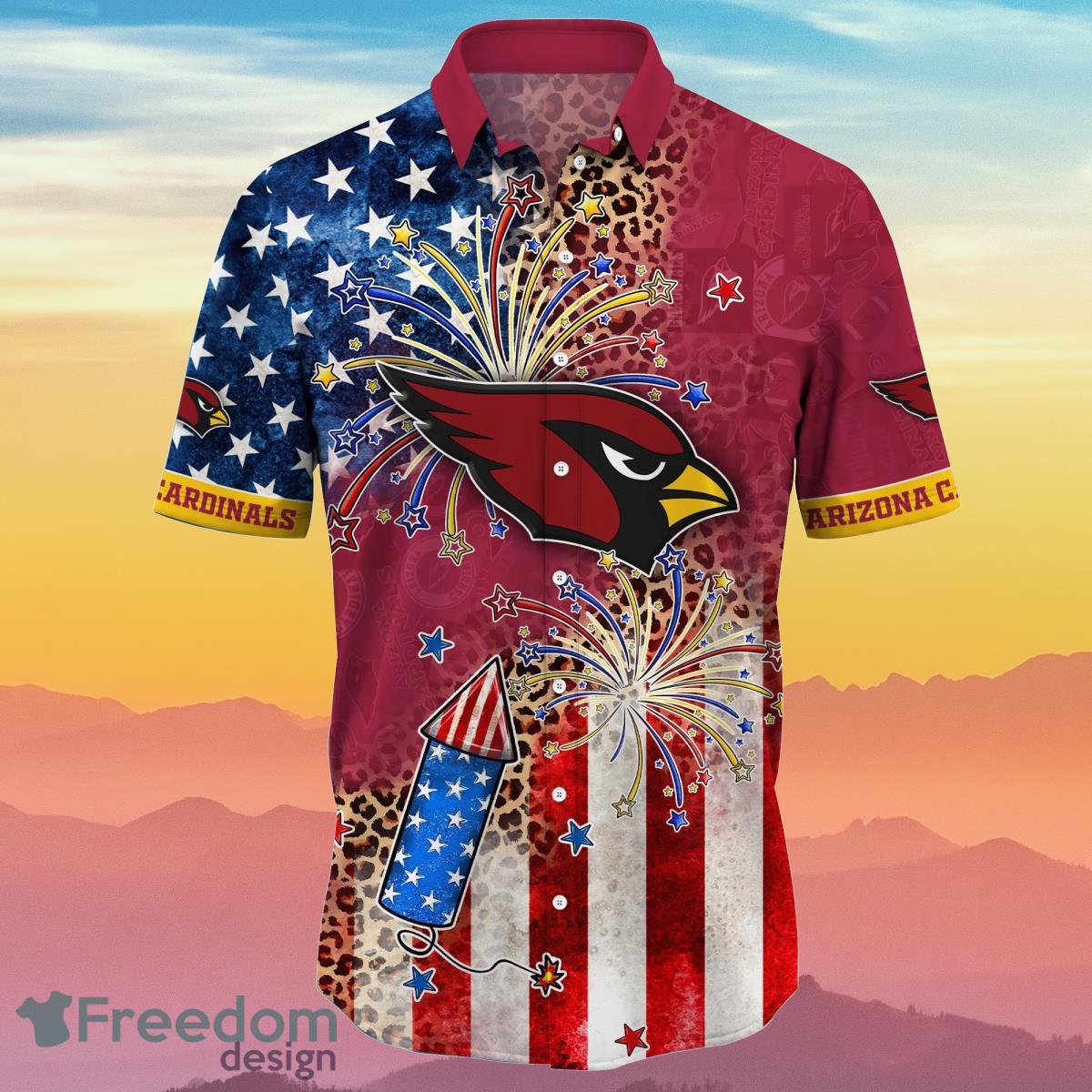 Arizona Cardinals NFL Hawaiian Shirt Independence Day Best Gift For Special Day Product Photo 2