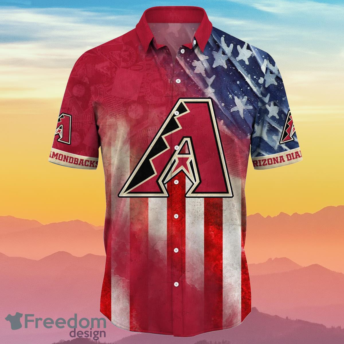 Arizona Diamondbacks MLB Hawaiian Shirt Happy 4th Of July Special Gift For Men And Women Product Photo 2