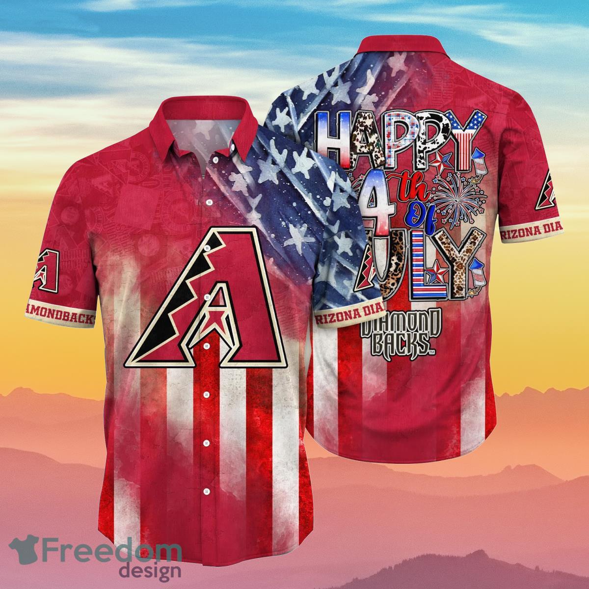 Arizona Diamondbacks MLB Hawaiian Shirt Happy 4th Of July Special Gift For Men And Women Product Photo 1